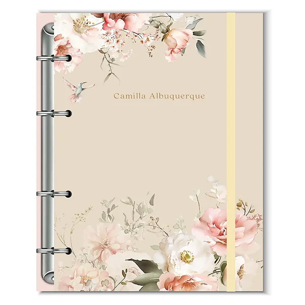 Fichário Florart Areia Floral