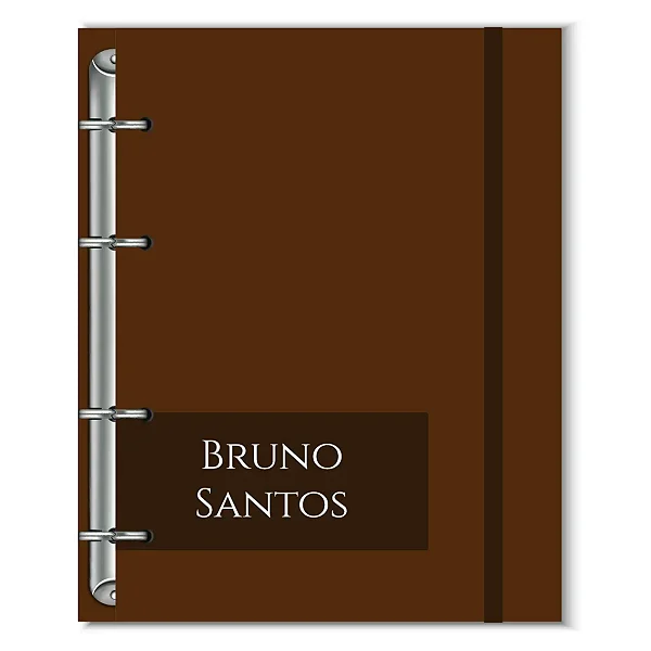 Fichário Florart Marrom Clássico