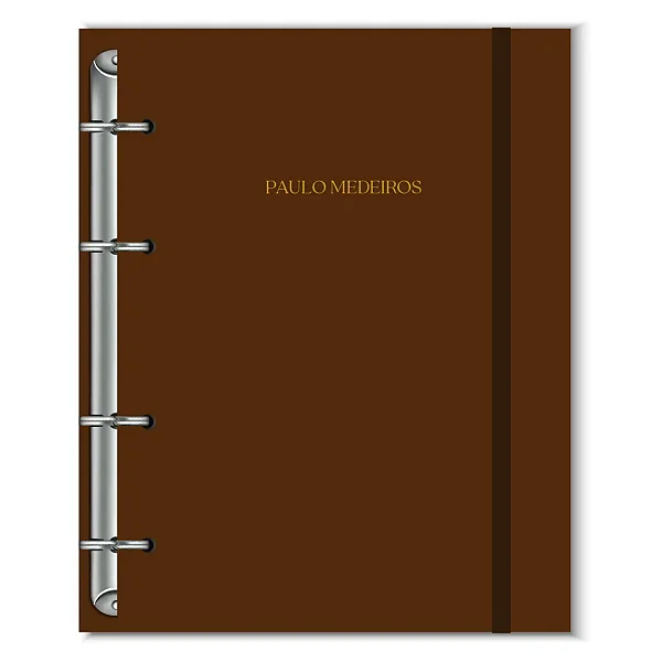 Fichário Florart Marrom