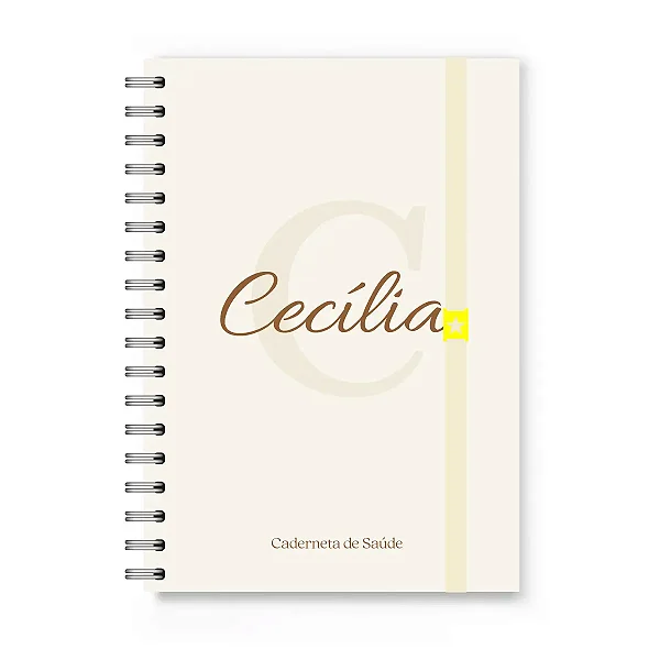 Caderneta de Vacinação Florart Alfabeto Bege