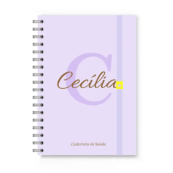 Caderneta de Vacinação Florart Alfabeto Lilás