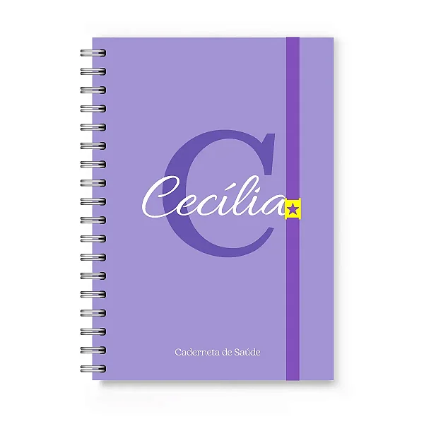 Caderneta de Vacinação Florart Alfabeto Roxo