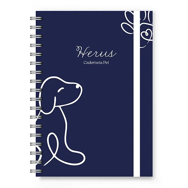 Caderneta Pet Florart Azul