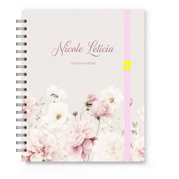 Livro do Bebê Florart Flores Brancas