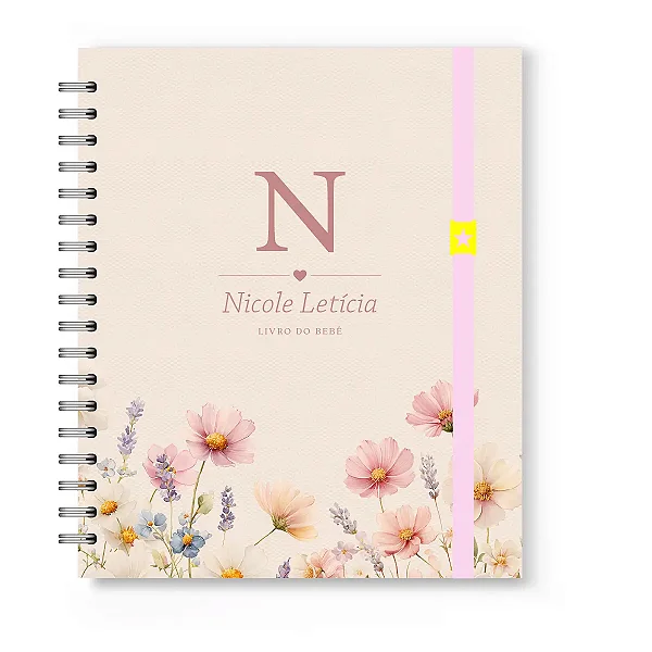 Livro do Bebê Florart Flores Rosas