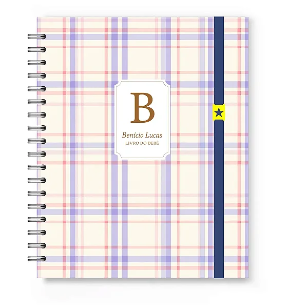 Livro do Bebê Florart Xadrez Azul