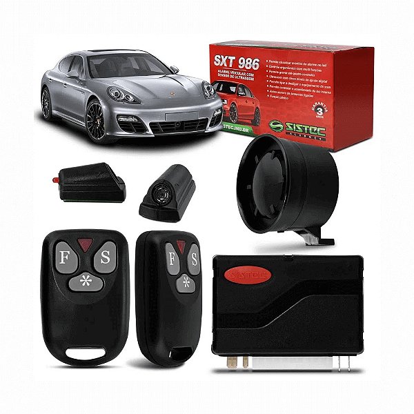 Alarme Automotivo Universal Sistec Sxt986 C/ 2 Controles