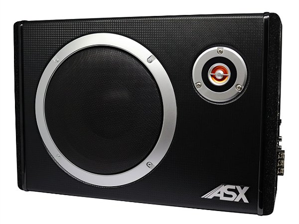 Caixa de Som Slim Amplificada para Caminhão Subwoofer 8 Polegadas 150W drive 75w RMS 4 Ohms