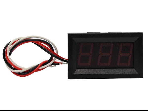 Voltímetro Digital 3 Vias Até 0 a 30 Volts Azul