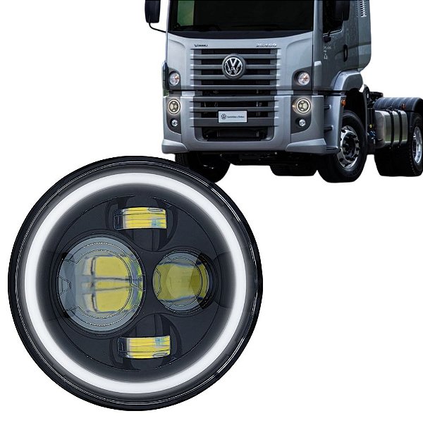 Farol Angel Eyes Defender Led Jeep Troller Fusca Kombi