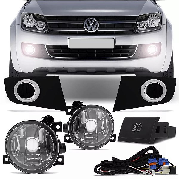Kit Farol Milha Amarok 2010 Até 2015 Com Moldura Auxiliar