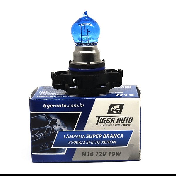 Lâmpada Hológena Automotiva H16 8500K Super Branca