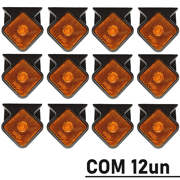 Kit 12 Lanternas Led Lat Carretas Guerra 12v E 24v C/ Chicot