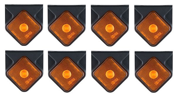 Kit 8 Lanternas Lateral Carretas Guerra Led 12v E 24v Original