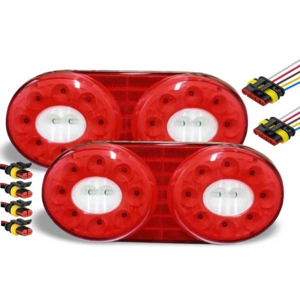 Par Lanterna Traseira Led lll Randon 12/24v Braslux Com Chicote