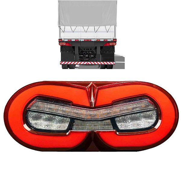 Lanterna Carreta Led Gemini Universal 12v 24v Randon Tras