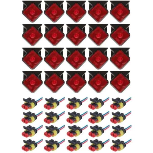 Kit 20 Lanternas Led Lateral Carretas Guerra Bivolt C/ Chico