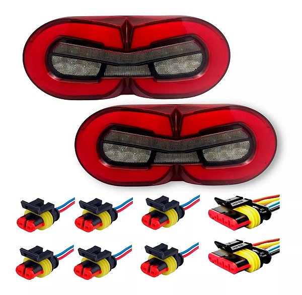 Kit Lanternas 8-150 P/carreta Universal Original Led Braslux