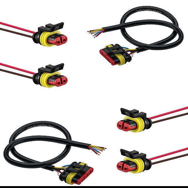 KIT CHICOTES PARA A LANTERNA TRASEIRA LED 24V