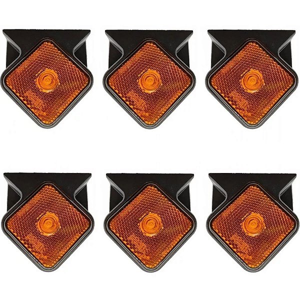 Kit 6 Lanternas Lateral P/ Carreta E Caminhão De Led Braslux