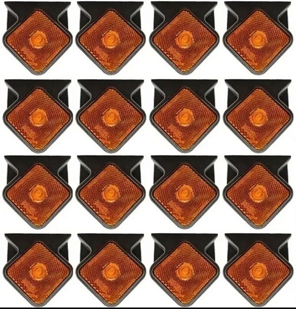 Kit 16 Lanternas Lateral Carreta E Caminhão De Led 12v E 24v