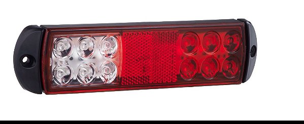Lanterna Carretinha Traseira LED Canoinha 12 Volts Sem Ré