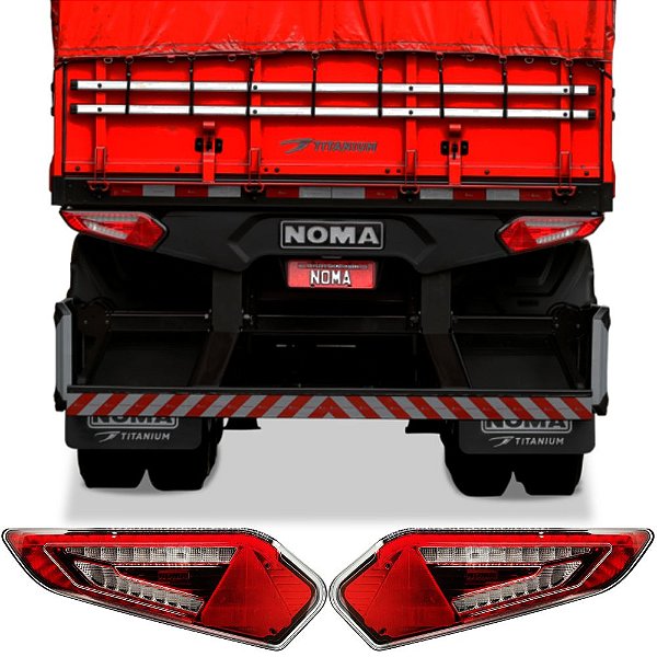 Par Lanterna Traseira Noma Titanium Led 24 Volts Original Braslux