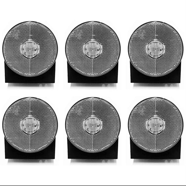 Kit Com 6 Lanternas Lateral Carreta Randon Led 24v Braslux