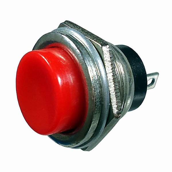 Botao Interruptor Acionamento Universal Vermelho 2T