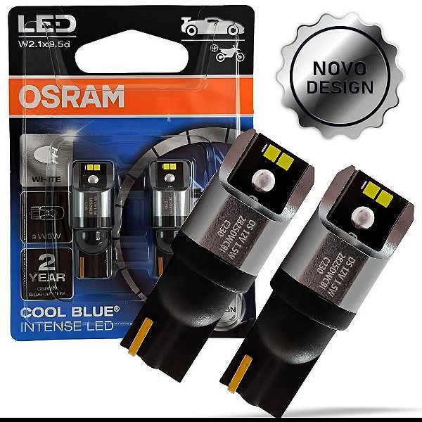 Par Lâmpada Pingo Led Osram W5W T10 12V 6000k