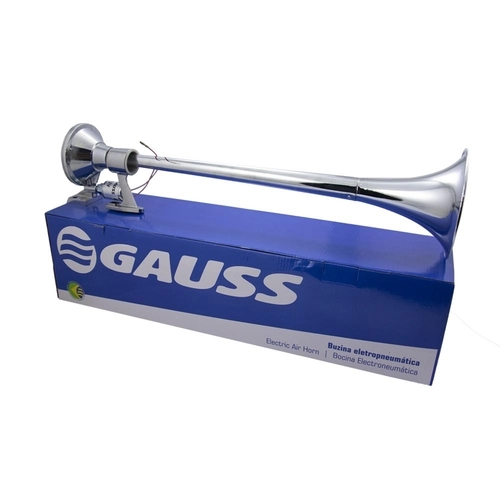 Buzina Marítima Pneumatica 64cm Metal Cromada Caminhão 110db