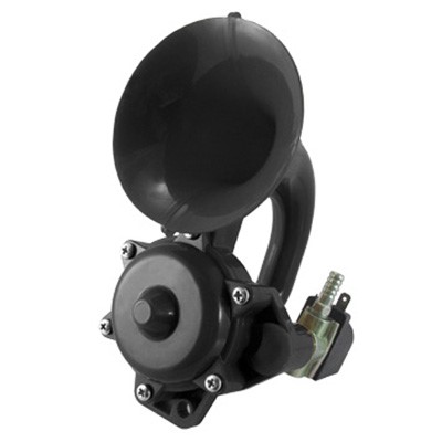 Buzina Eletropneumática de Ar Universal 24 Volts Preta