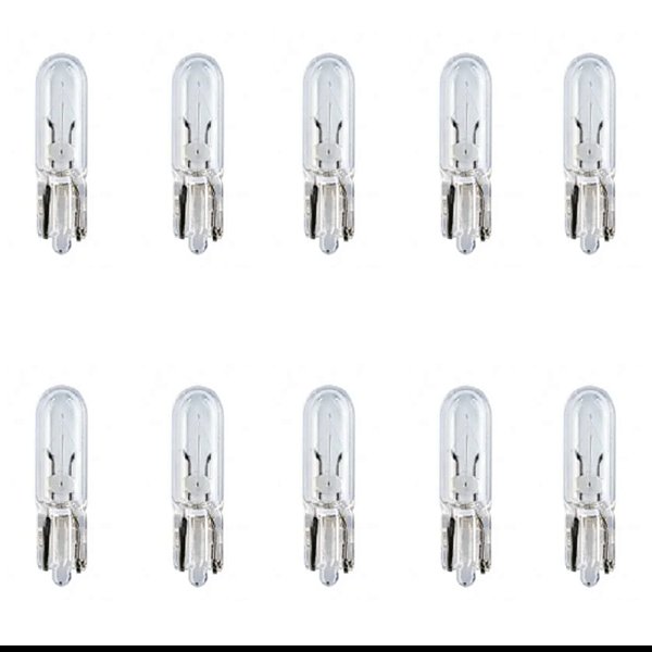 Kit 10 Lâmpadas Painel Carro Esmagada Pinguinho T5 1,2w 12v