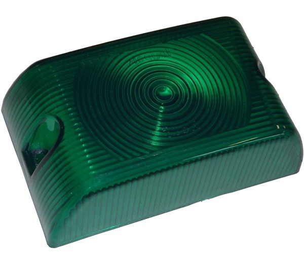 Lente Lanterna Retangular Universal Verde Sinalsul