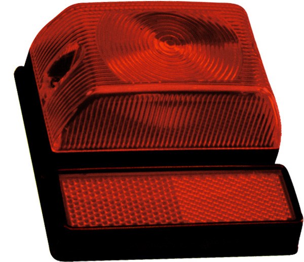 Lanterna de Posição Univ Arredondada C/Retrorrefletor 1119R Vermelha