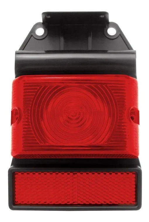 Lanterna Lateral Universal Posição e Retrorefletor Com Suporte Vermelha