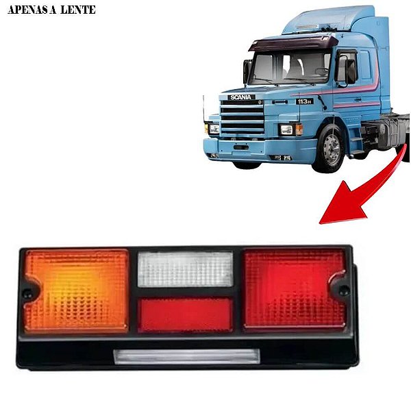 Lente Lanterna Traseira Scania 113 143 L/Esquerdo C/Vigia