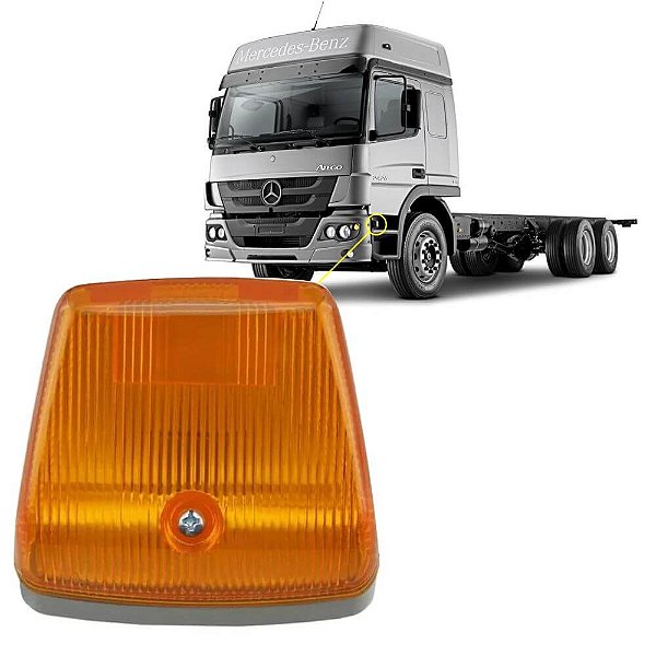 Lanterna Lateral Estribo Mb Atego Ambar Direcional Mbb L/Esquerdo