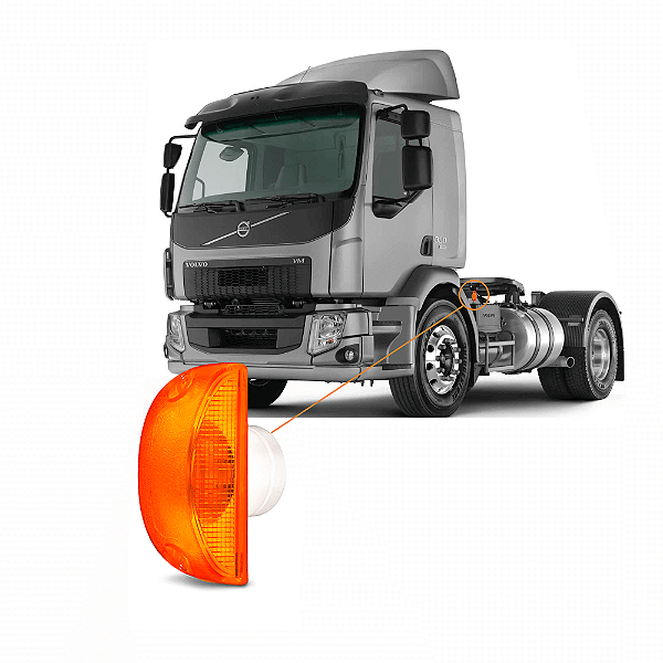 Lanterna Direcional Ambar Volvo VM Estribo Serve LD e LE