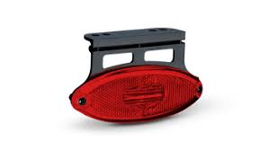 Lanterna Elipse Saida Fios Led Vermelha C/suporte Vermelha