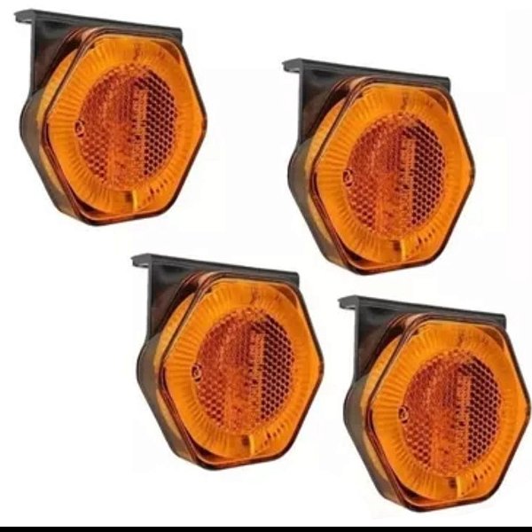 Kit 4 Lanternas Lateral Flexí Com Guia De Luz Sinalsul