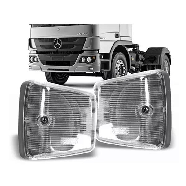 Par Lanterna Lateral Estribo Mb Atego Cristal Direcional