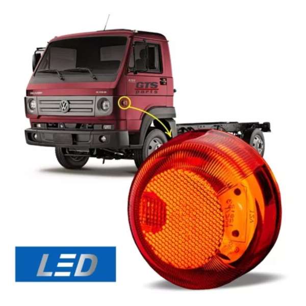 Par Lanterna Lateral Stribo Vw Delivery Pisca Cristal Led
