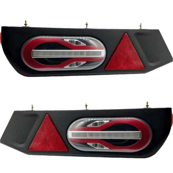 Par Lanterna Randon Led Com Suporte E Lanterna Delimitadora