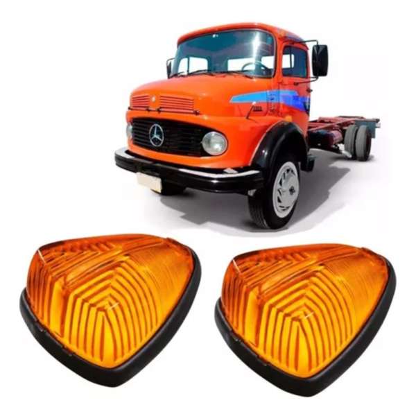 Par Lanterna Cabine Teto Coruja Caminhão Mb 1113 1313 1513