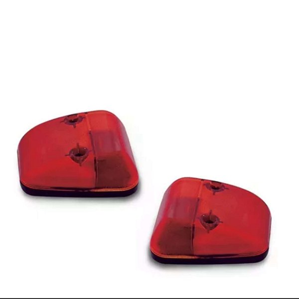 Kit 2 Lanternas Vermelho delimitadora lateral/teto ônibus
