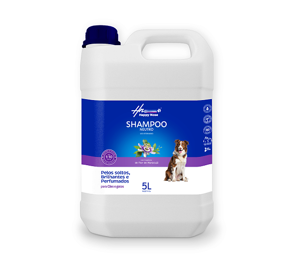 Shampoo Neutro Pet Happy Nose Com Folha De Maracujá - 5L