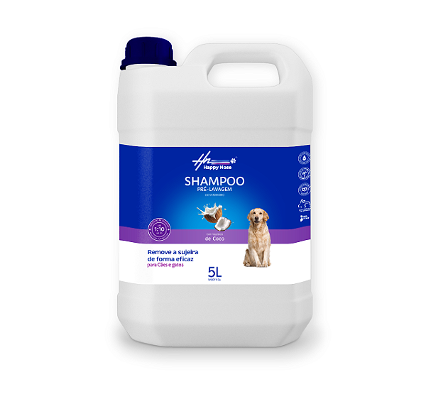 Shampoo Pré Lavagem Pet Happy Nose Com Frangrância De Côco - 5L