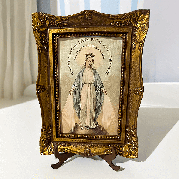 Quadro Nossa Senhora da Medalha Milagrosa | 22x17 cm | Modelo 2