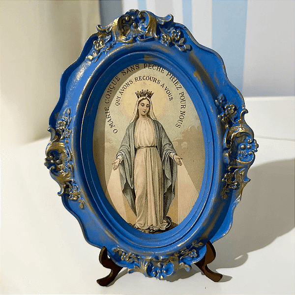 Quadro de Nossa Senhora da Medalha Milagrosa | 22x17 cm